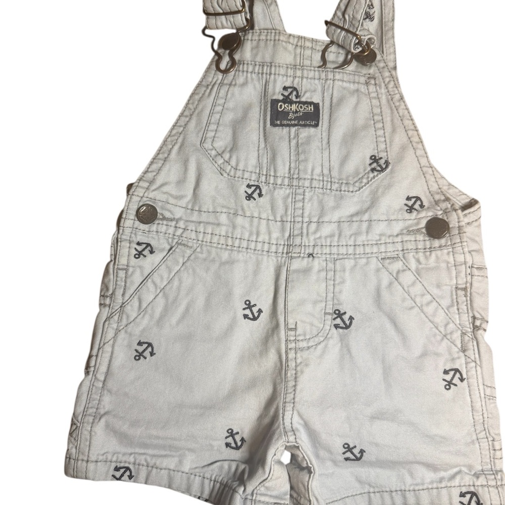 OshKosh B'gosh chambray sailor Overalls shorts 9 month
